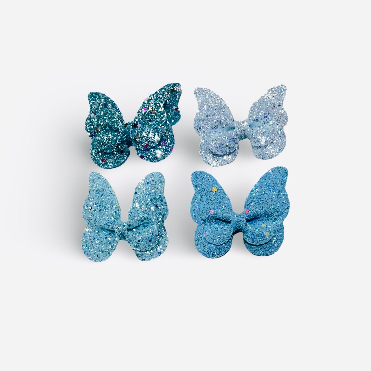 Blue Butterfly Clips
