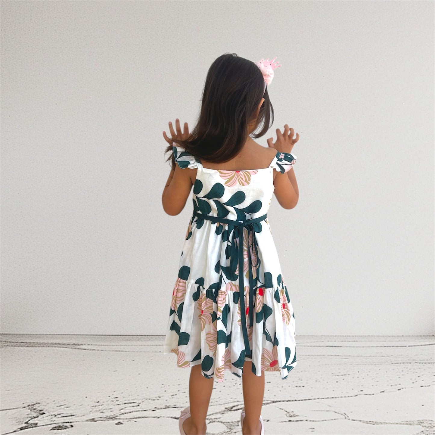Whimsical Summer Floral Cotton Dress