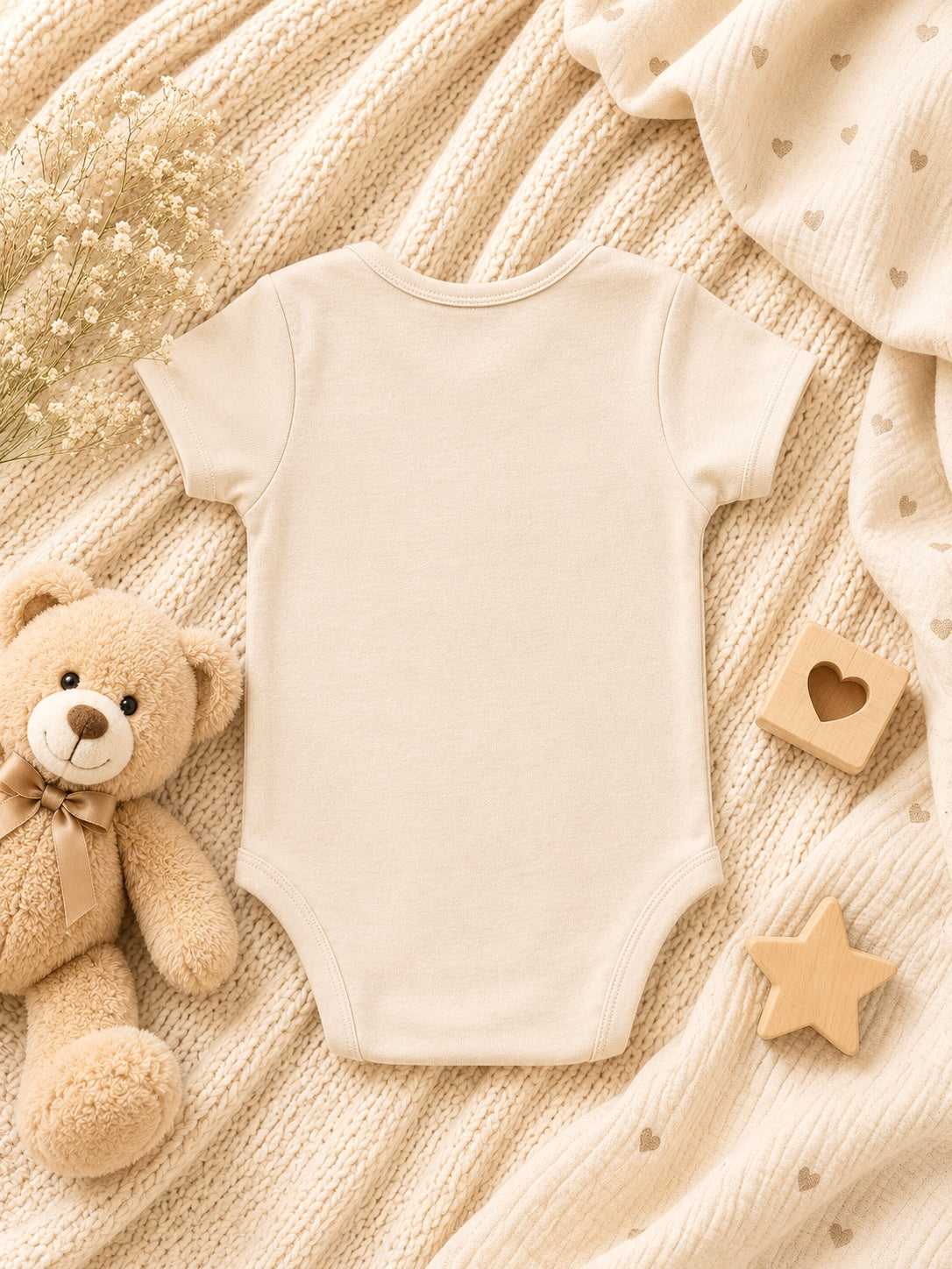 World’s Cutest Alarm Clock Baby Bodysuit – Neutral Cotton Jersey Onesie