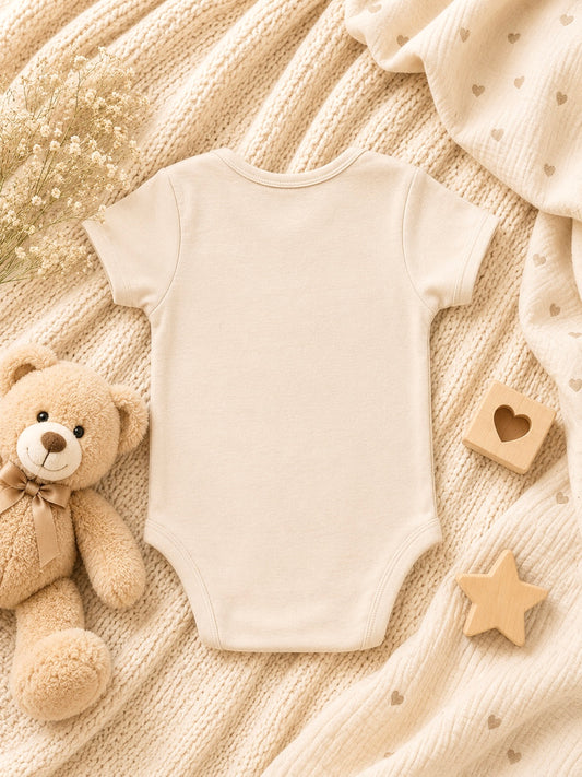 World’s Cutest Alarm Clock Baby Bodysuit – Neutral Cotton Jersey Onesie