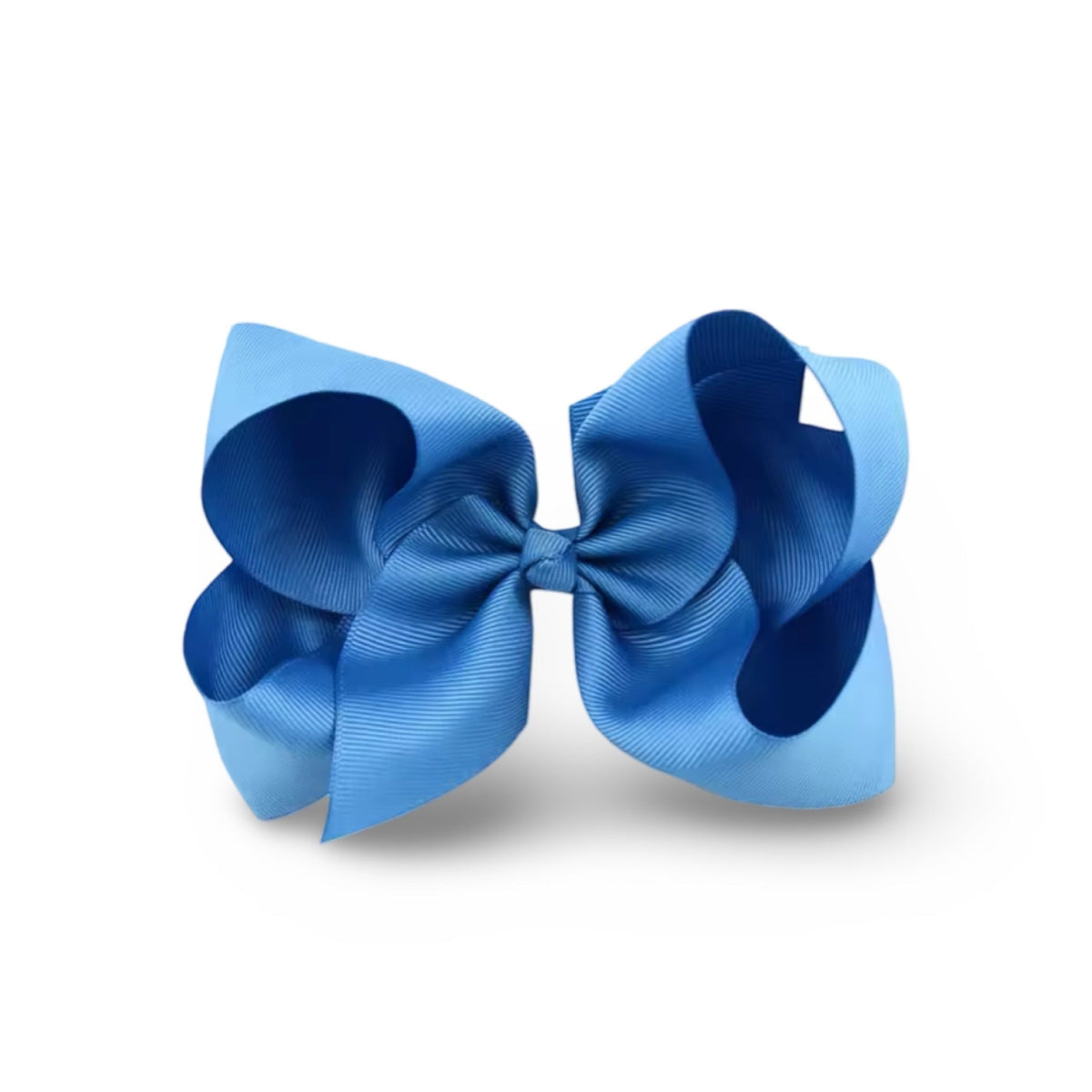 Blue 6-inch girls hair bow