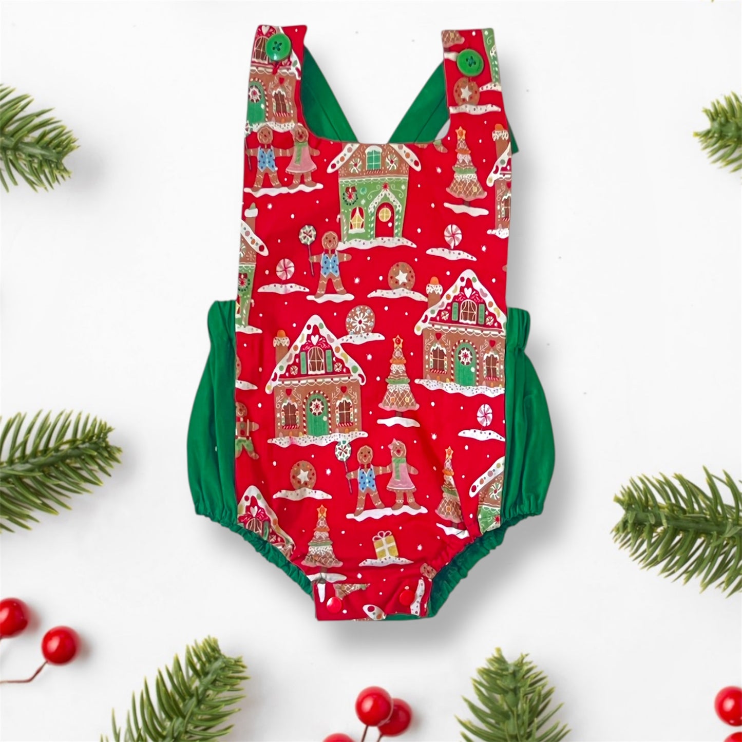 Gingerbread Christmas Romper