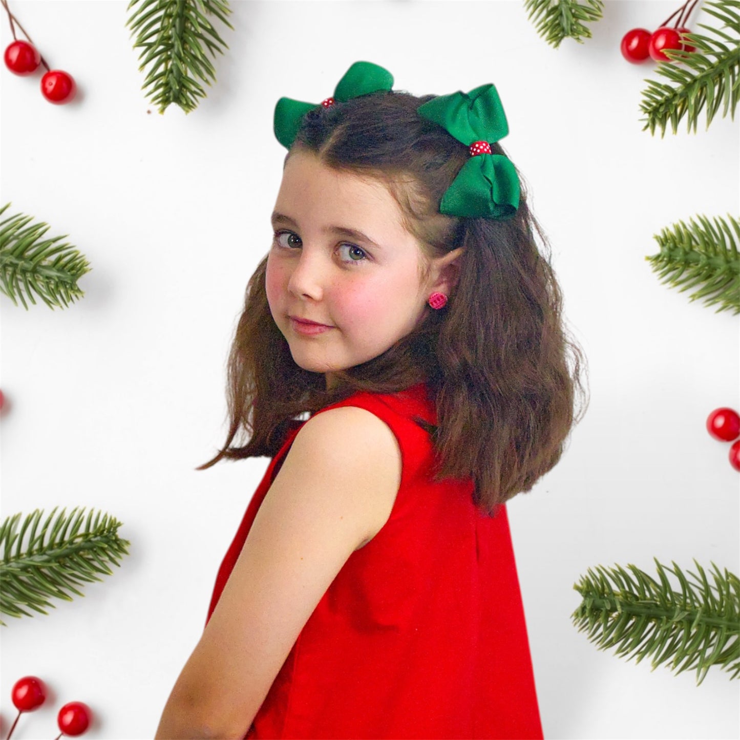 Festive A-Line Christmas Dress for Girls