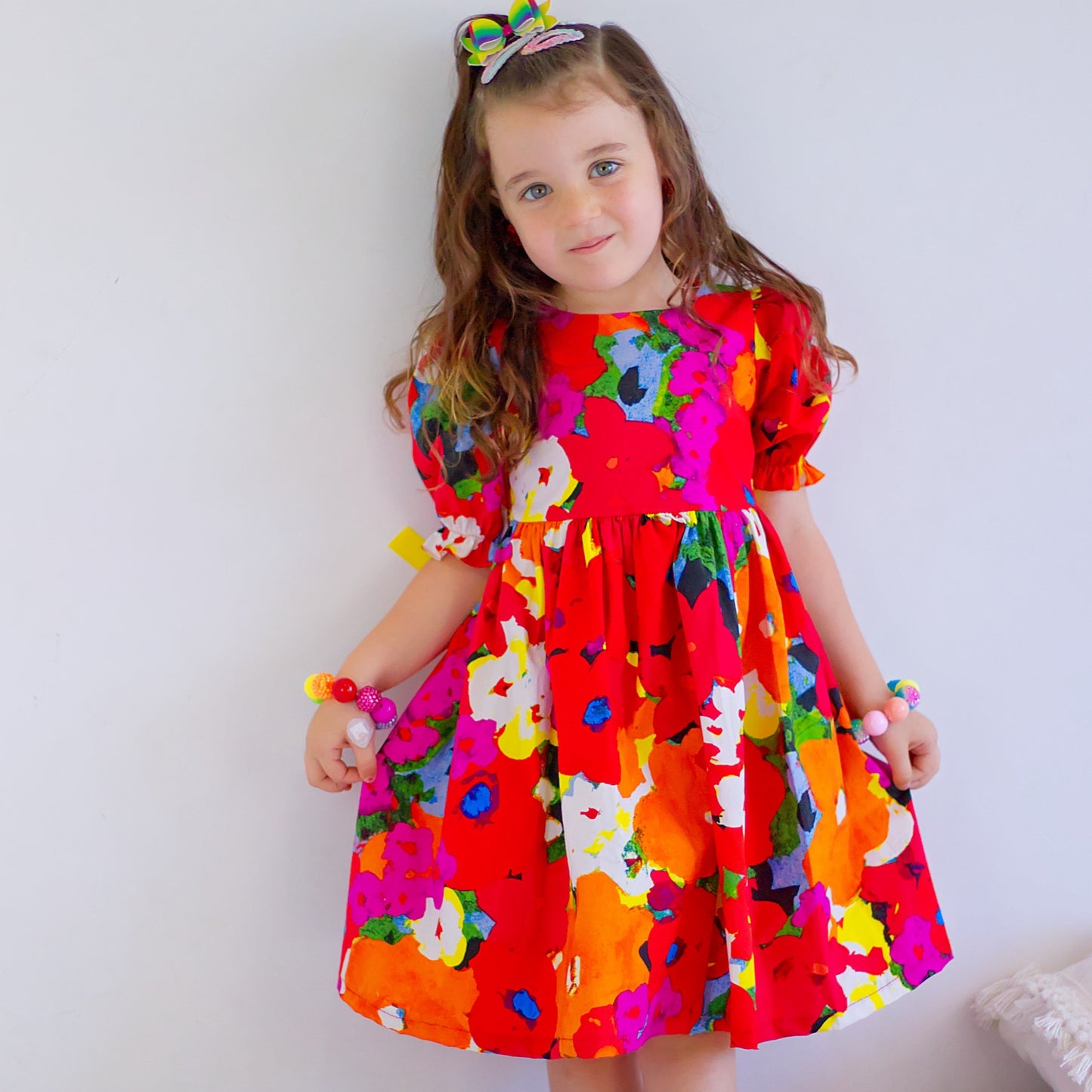 Enchanting red cotton dress