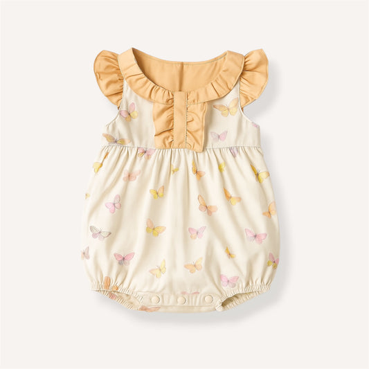 Butterfly Ruffle Baby Romper
