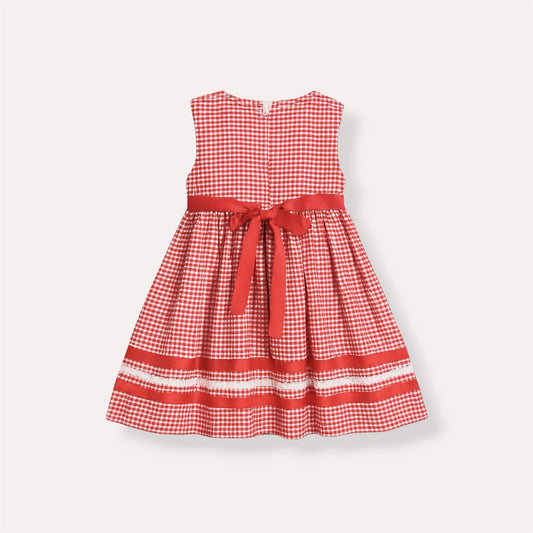 Red Gingham Ribbon Dress