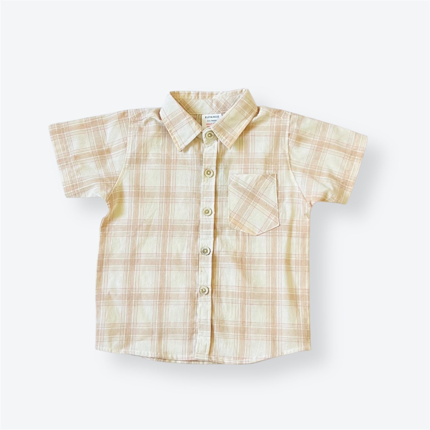 Boys’ Beige Check Shirt