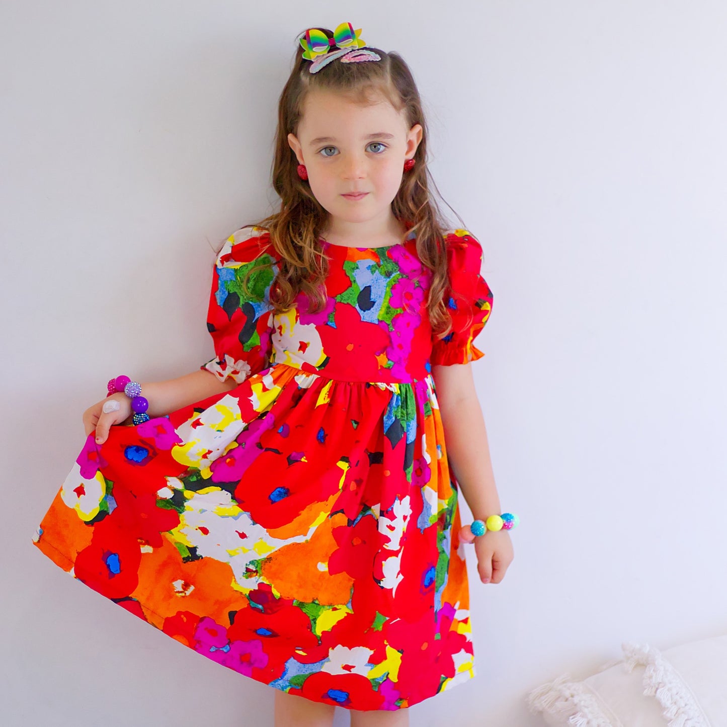 Enchanting red cotton dress