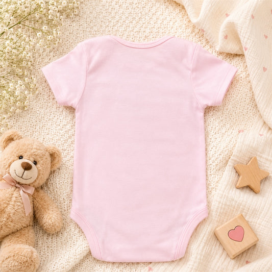 Pink Grandma’s Heart Baby Bodysuit – Soft Cotton Jersey Onesie
