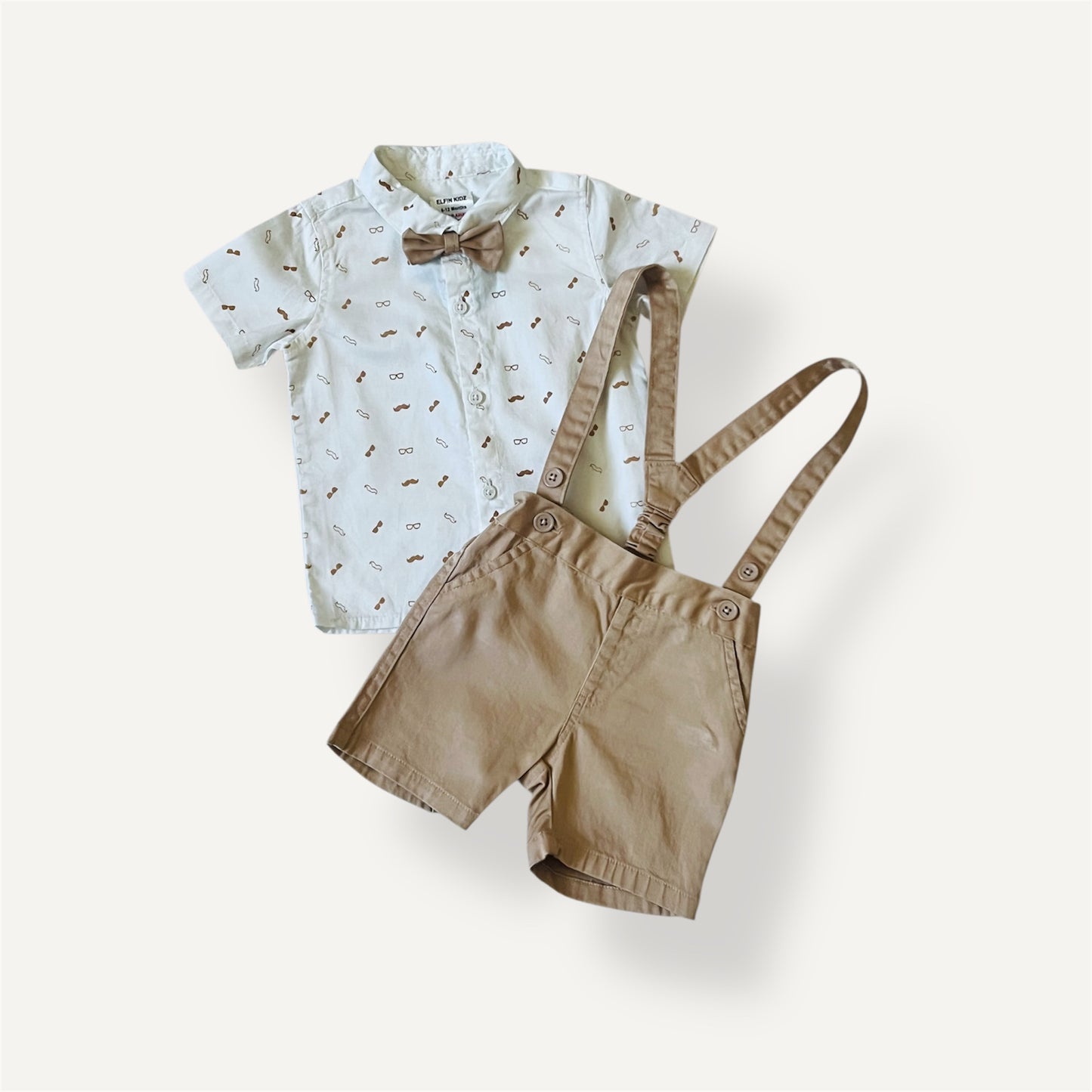Baby Boy Suspender Shorts Outfit