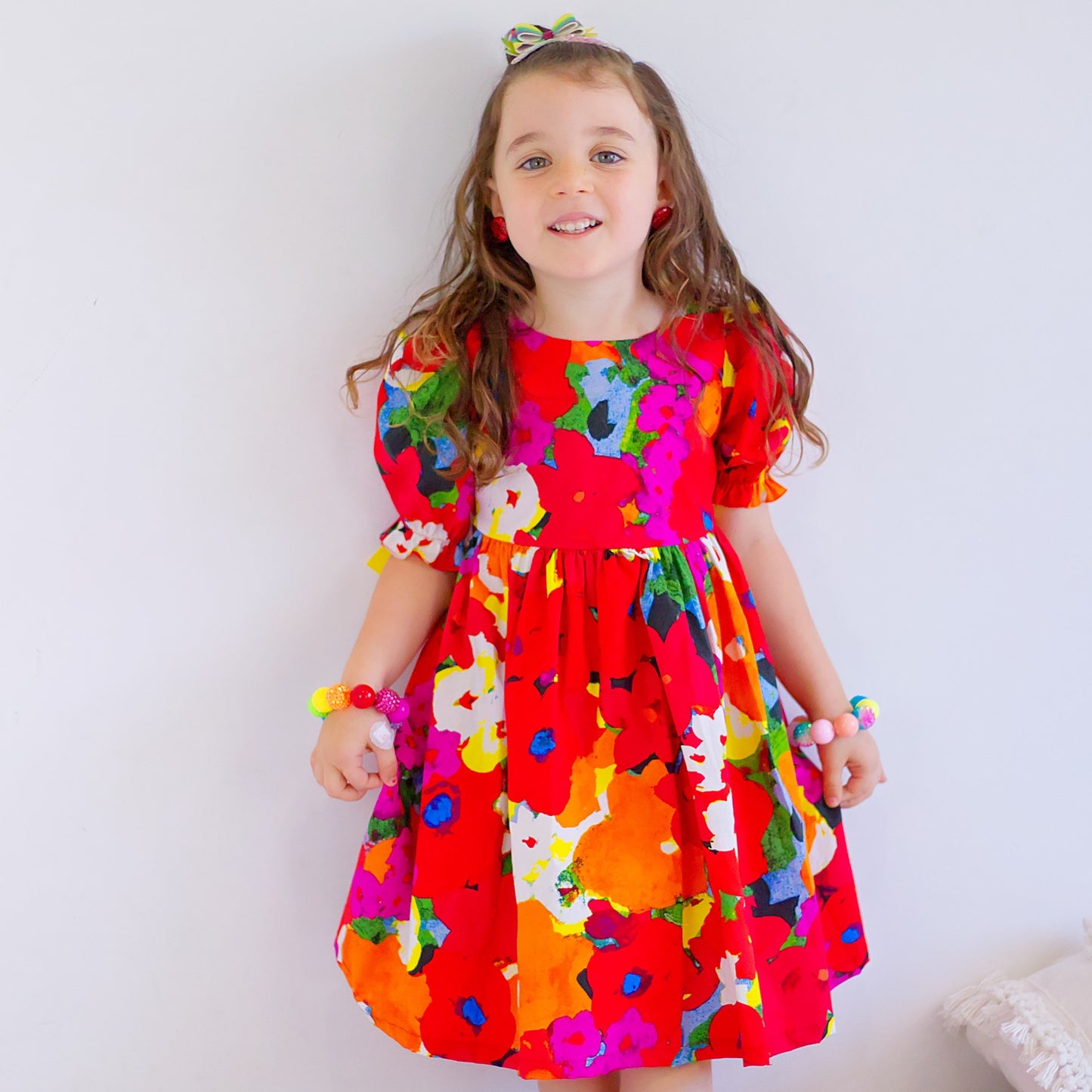 Enchanting red cotton dress