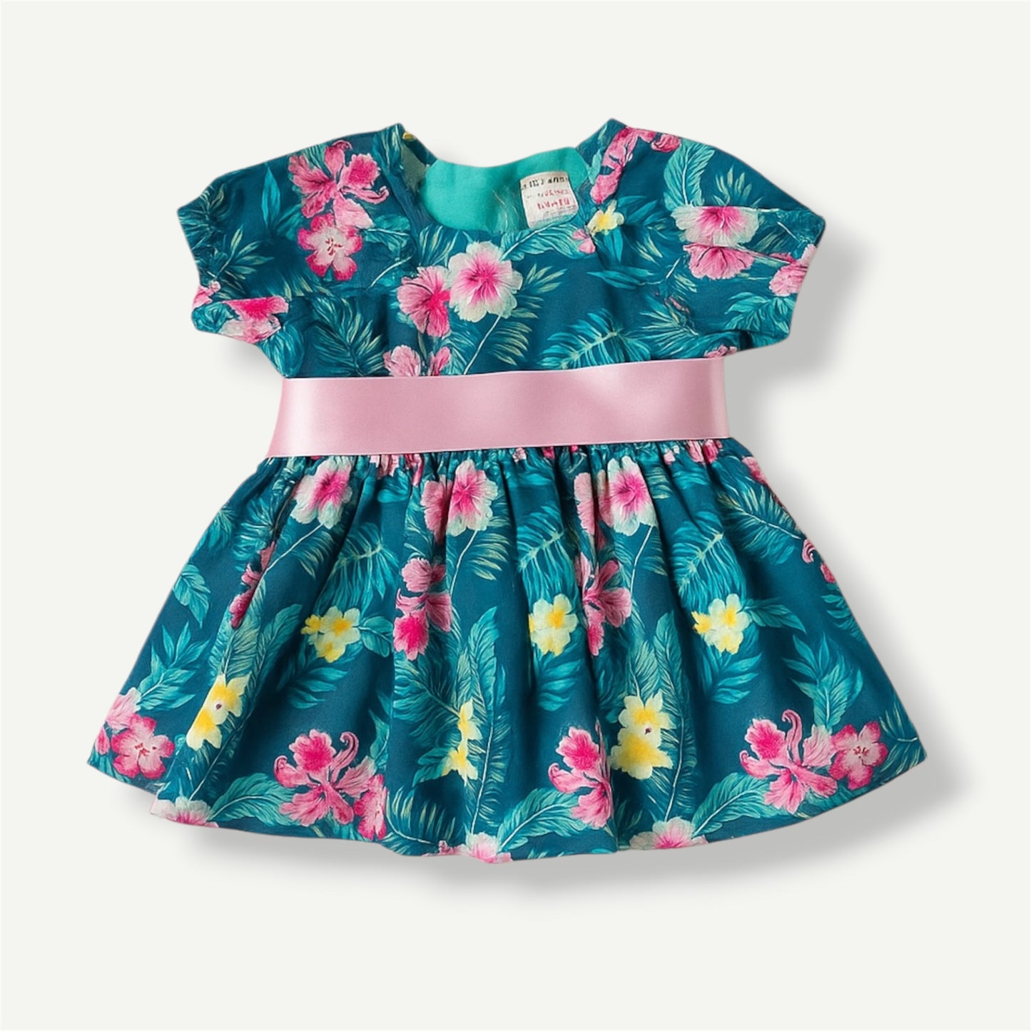Floral Cotton Balloon Dress for Girls