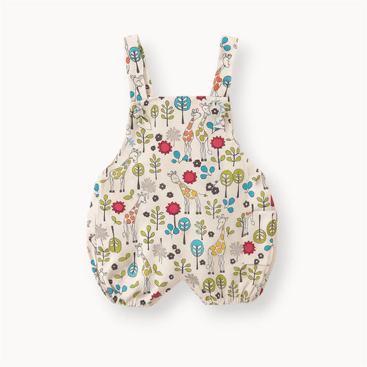 Giraffe Print Cotton Romper