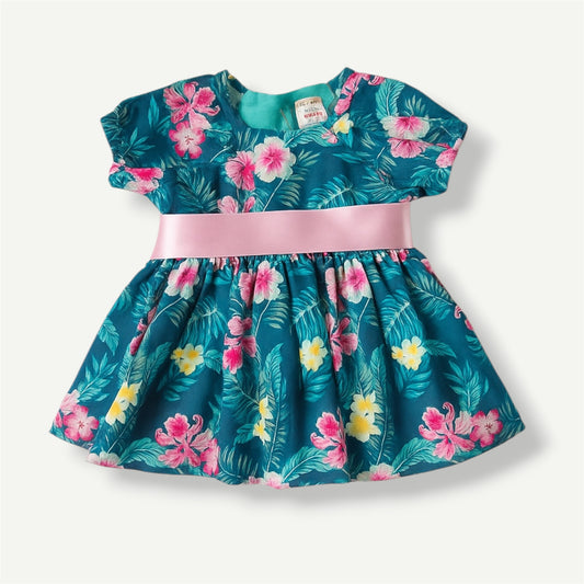 Floral Cotton Balloon Dress for Girls