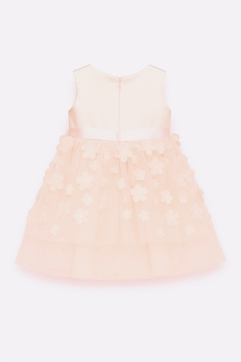 Pale Pink 3D Floral Tulle Party Dress for Girlsi