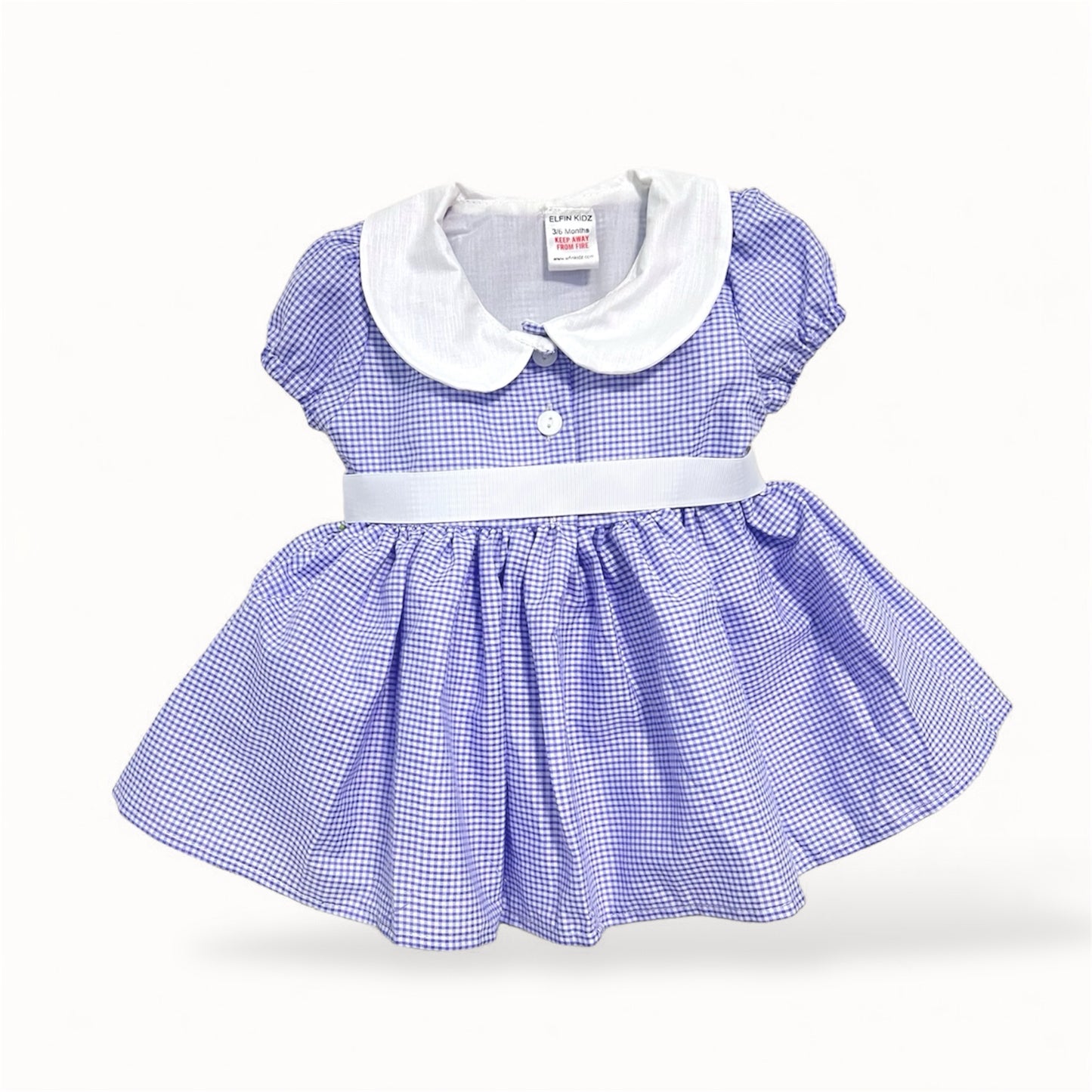 Purple Gingham Baby Dress
