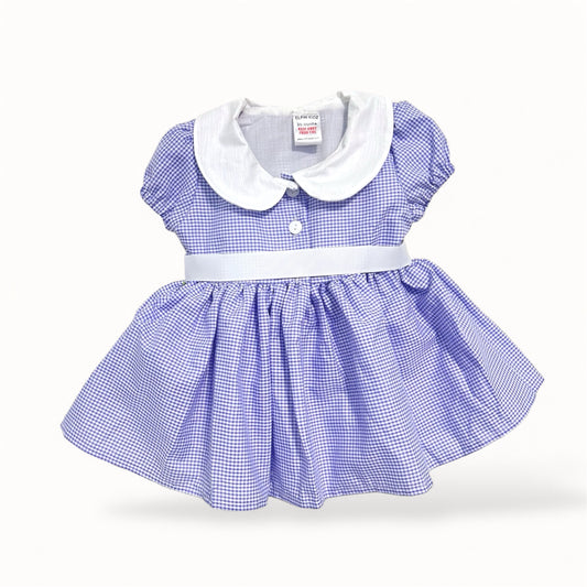 Purple Gingham Baby Dress