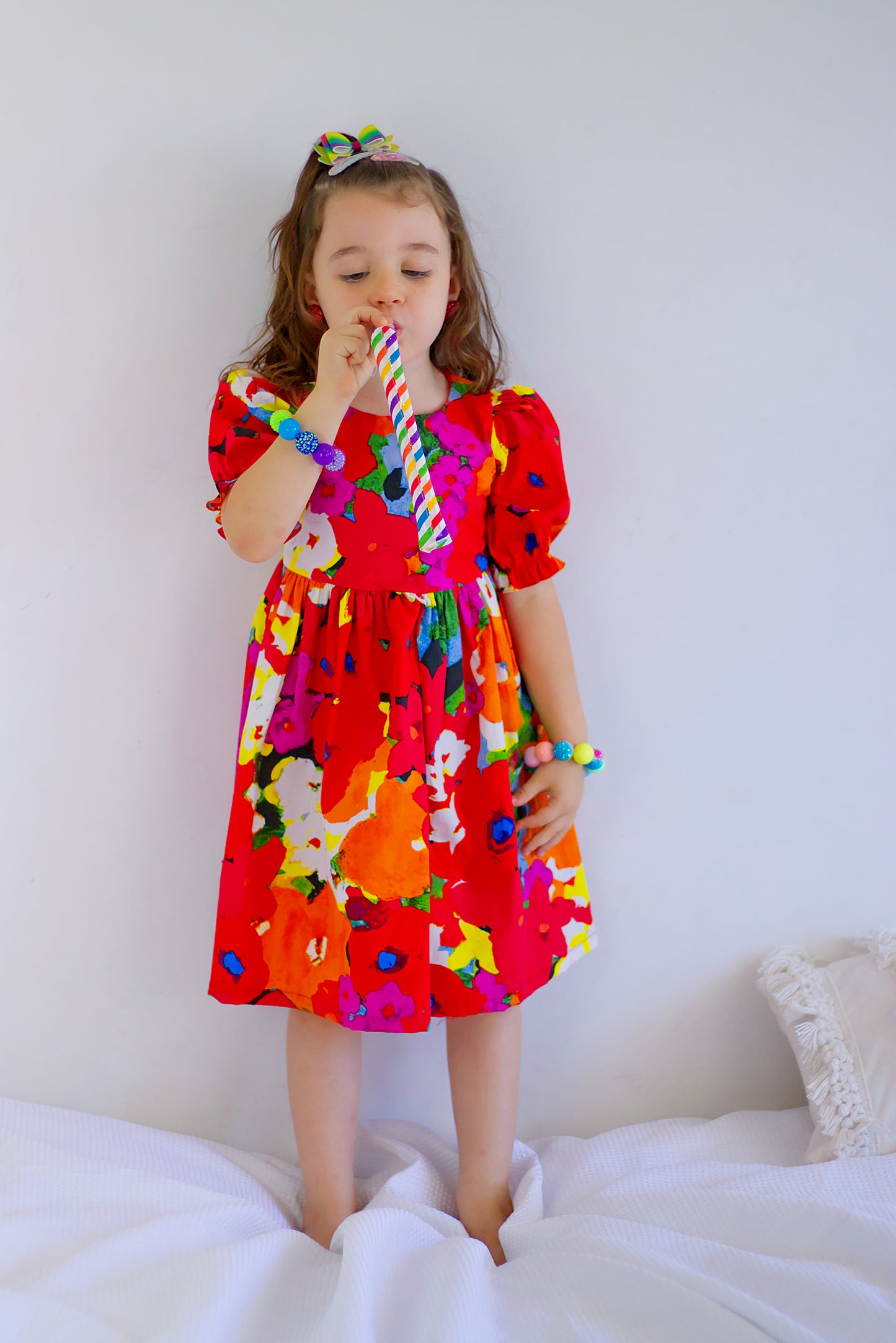 Enchanting red cotton dress