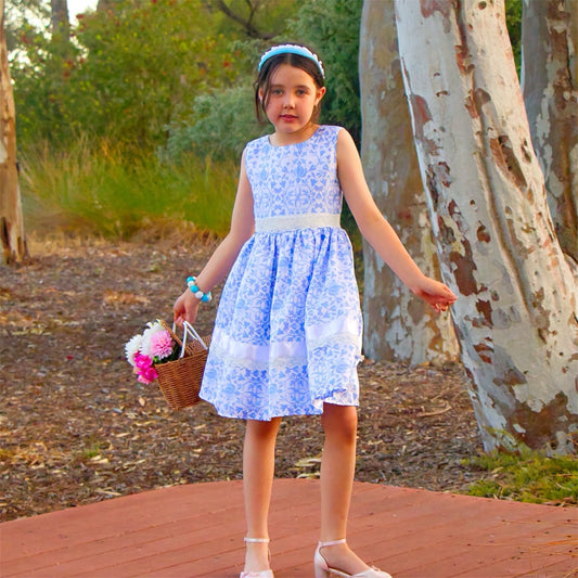 Blue Blossom Statin Dress