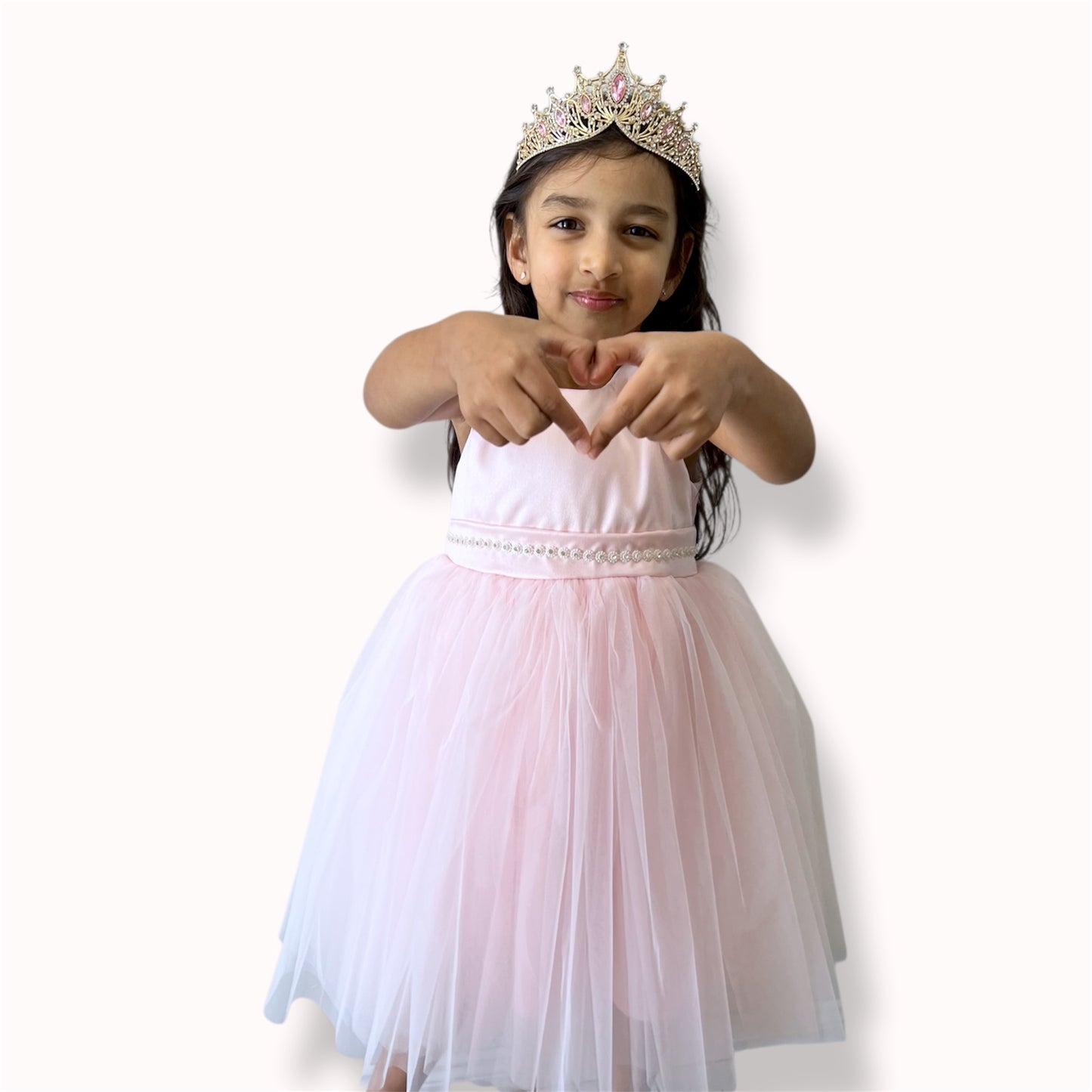 Soft Pink Tulle Party Dress – Perfect for Weddings, Birthdays & Special Occasions