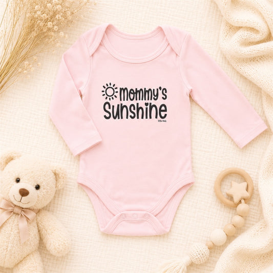 Mommy’s Sunshine Pink Long Sleeve Baby Romper