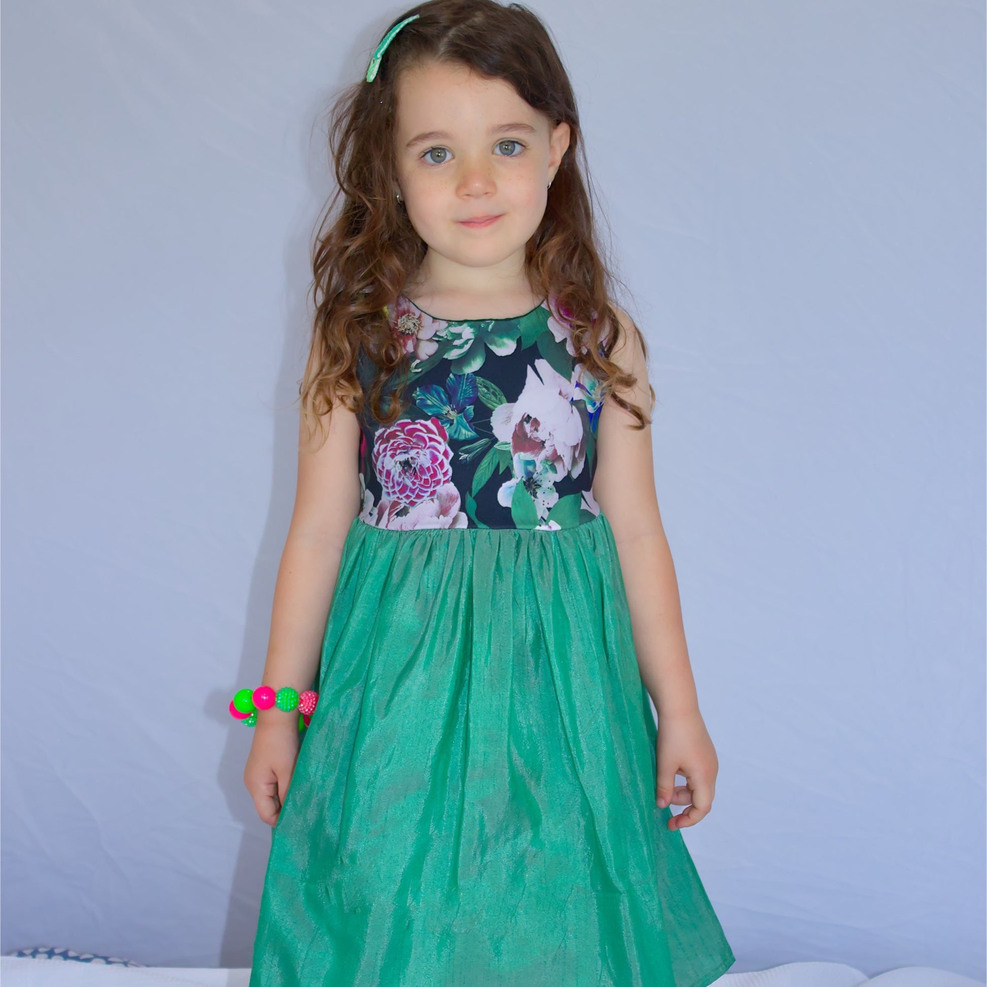Avery Green Party Dress