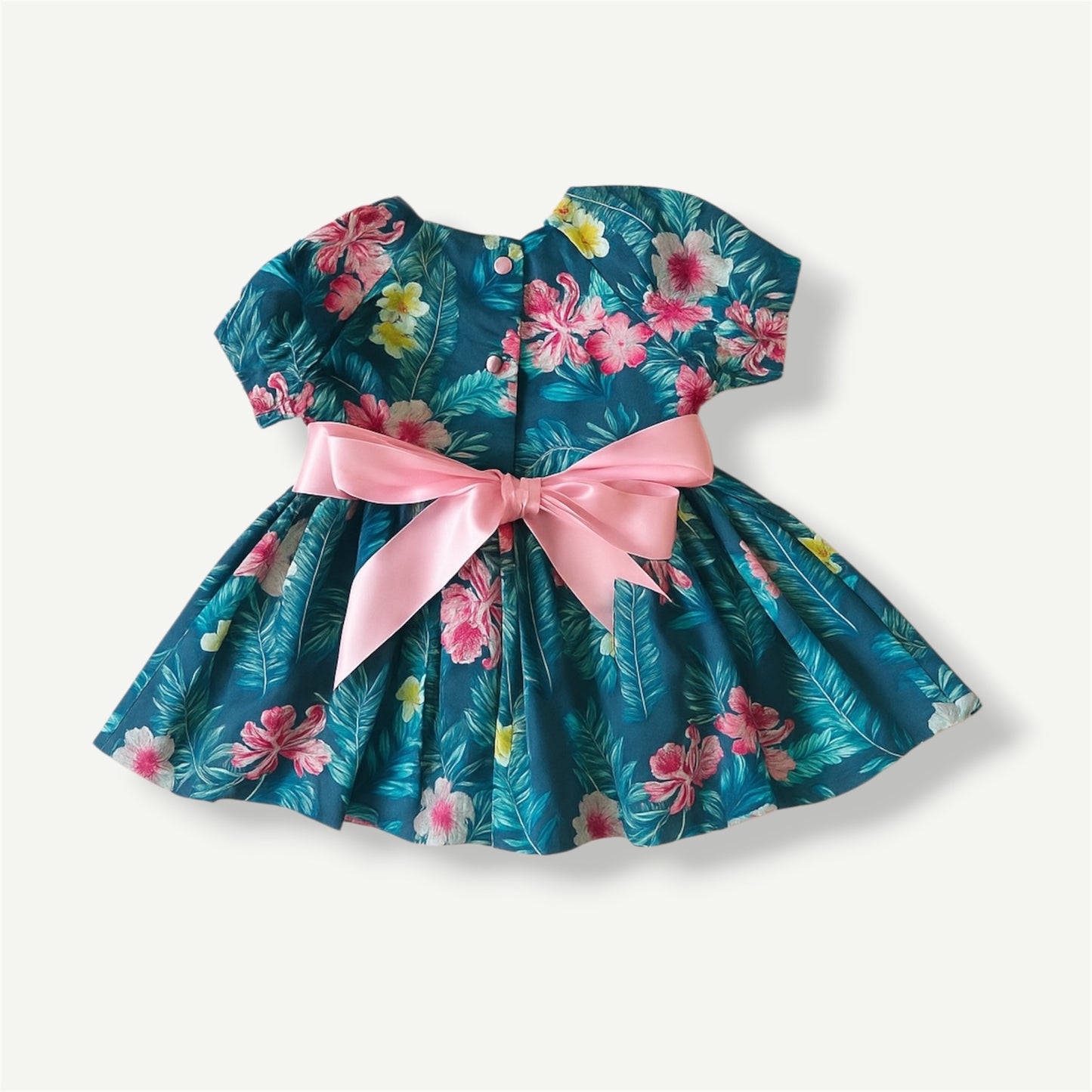 Floral Cotton Balloon Dress for Girls