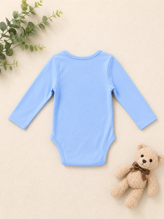 Mama’s Boy Blue Long Sleeve Baby Romper