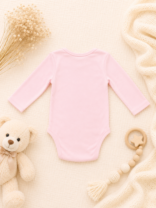Mommy’s Sunshine Pink Long Sleeve Baby Romper