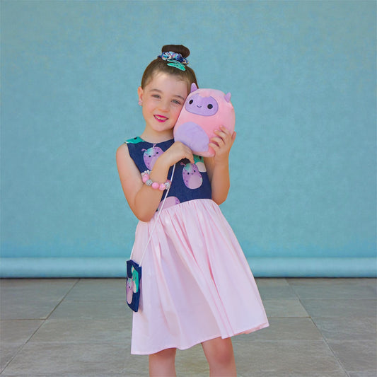 Squishy Mellow Cotton Dress with Matching Bag