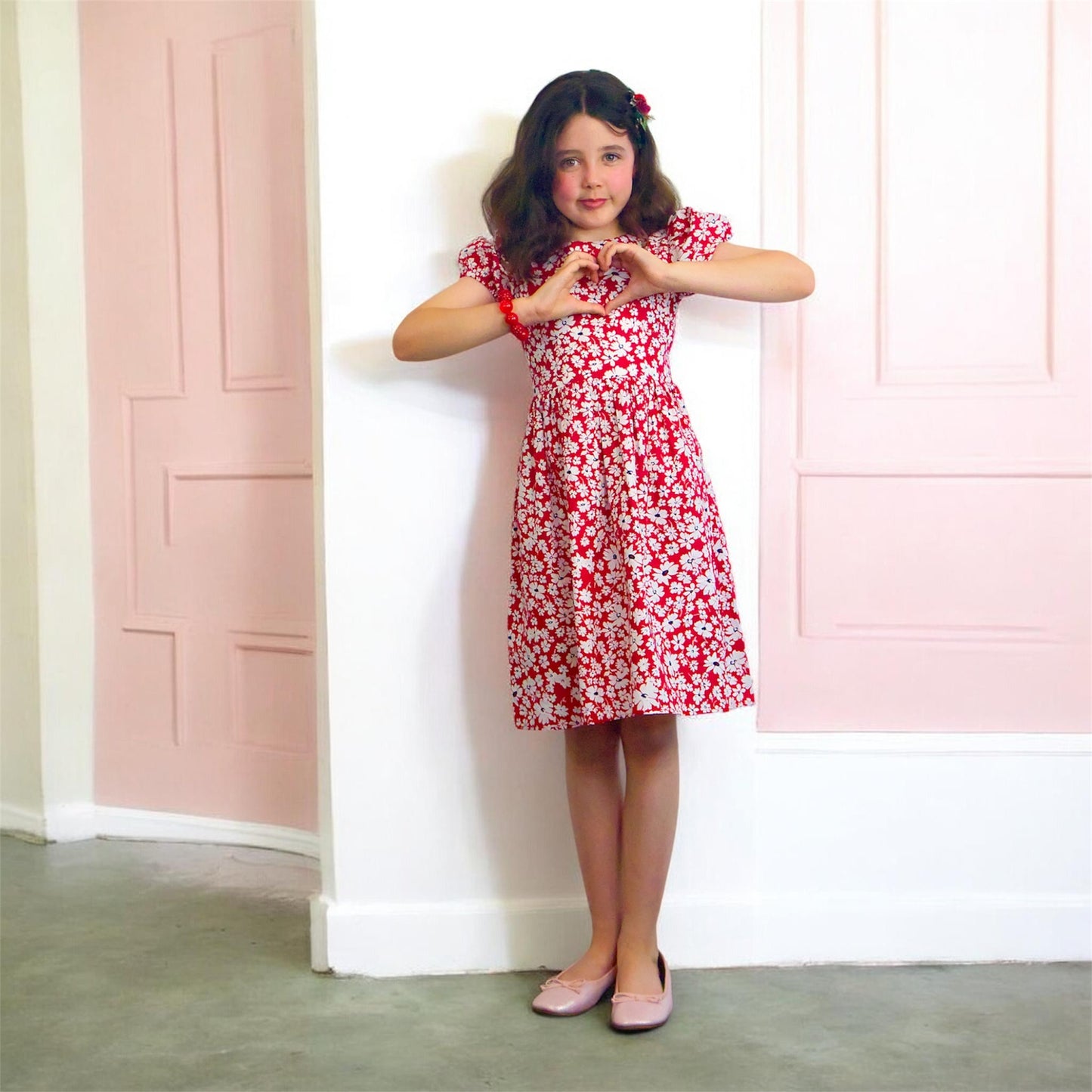 Scarlet Bloom Cotton Dress