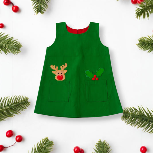 Green Rein Deer Dress