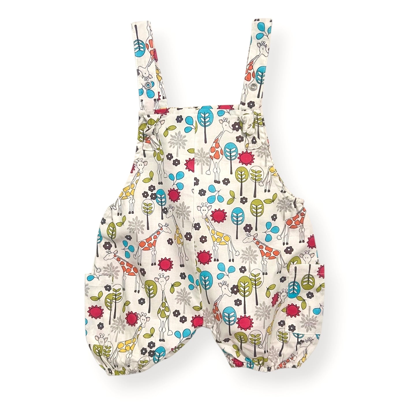 Giraffe Print Cotton Romper