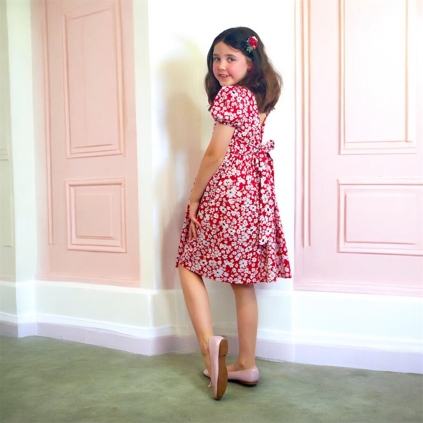 Scarlet Bloom Cotton Dress