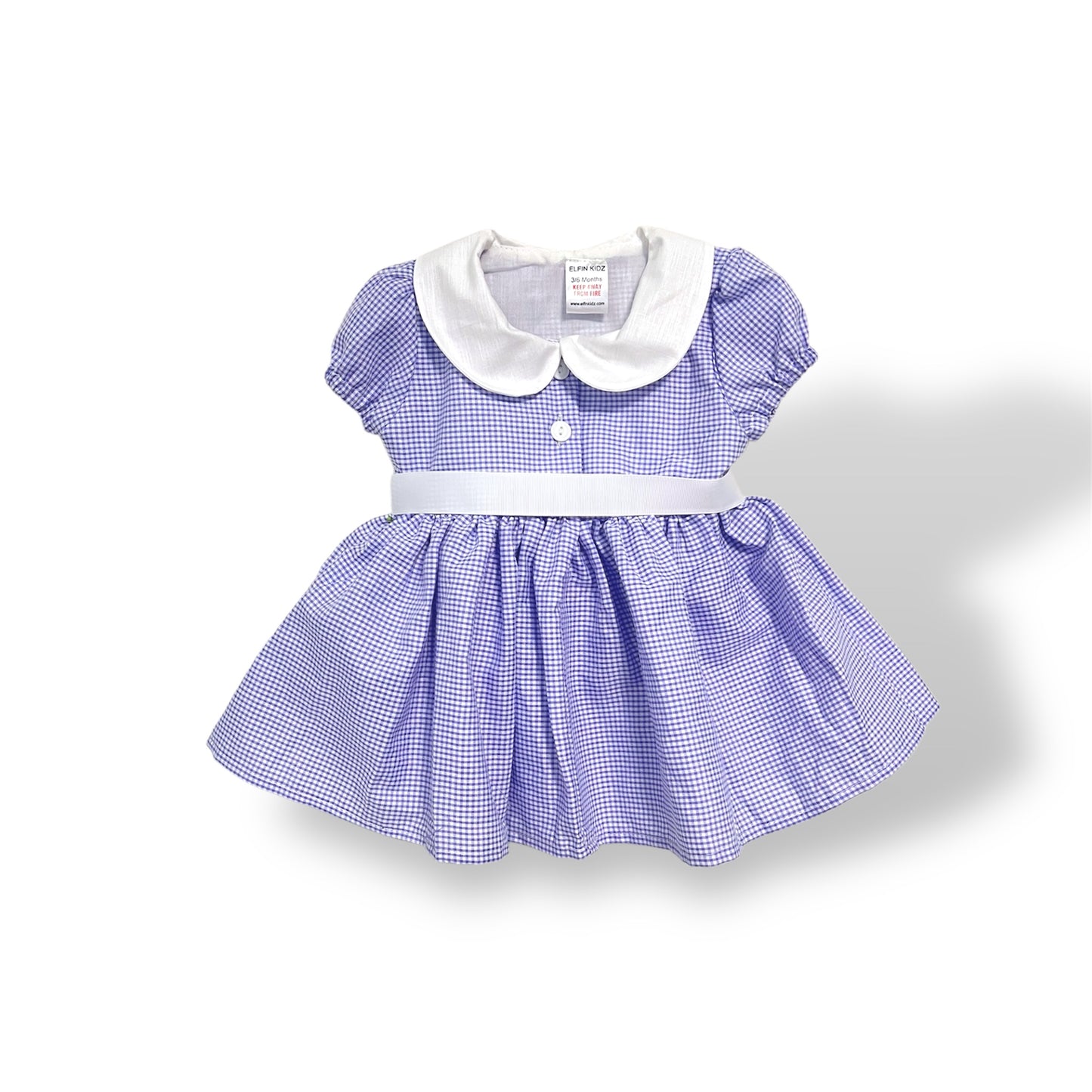 Purple Gingham Baby Dress