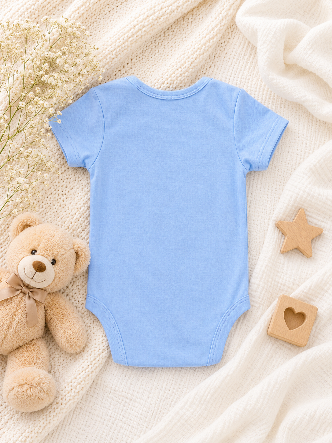 I Can Melt My Grandma’s Heart Baby Bodysuit – Blue Cotton Jersey Onesie
