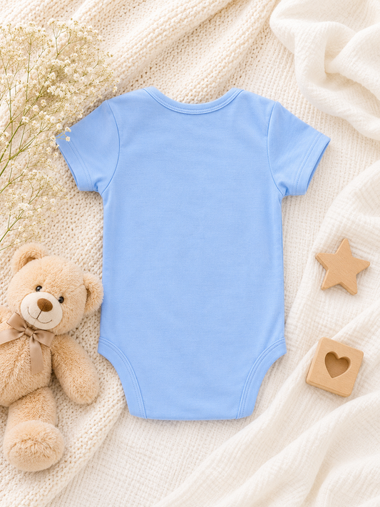 I Can Melt My Grandma’s Heart Baby Bodysuit – Blue Cotton Jersey Onesie