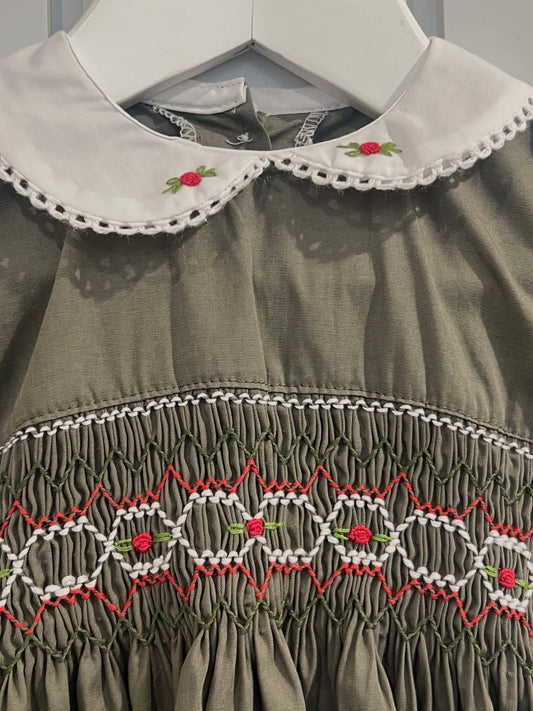 Olive Hand Smock Dress