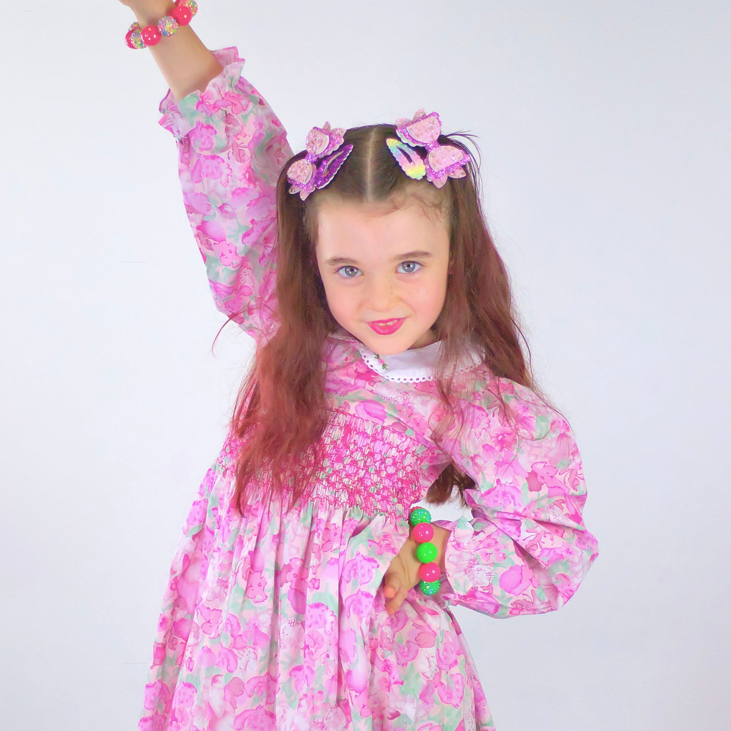 Pink Hand Smock Dress