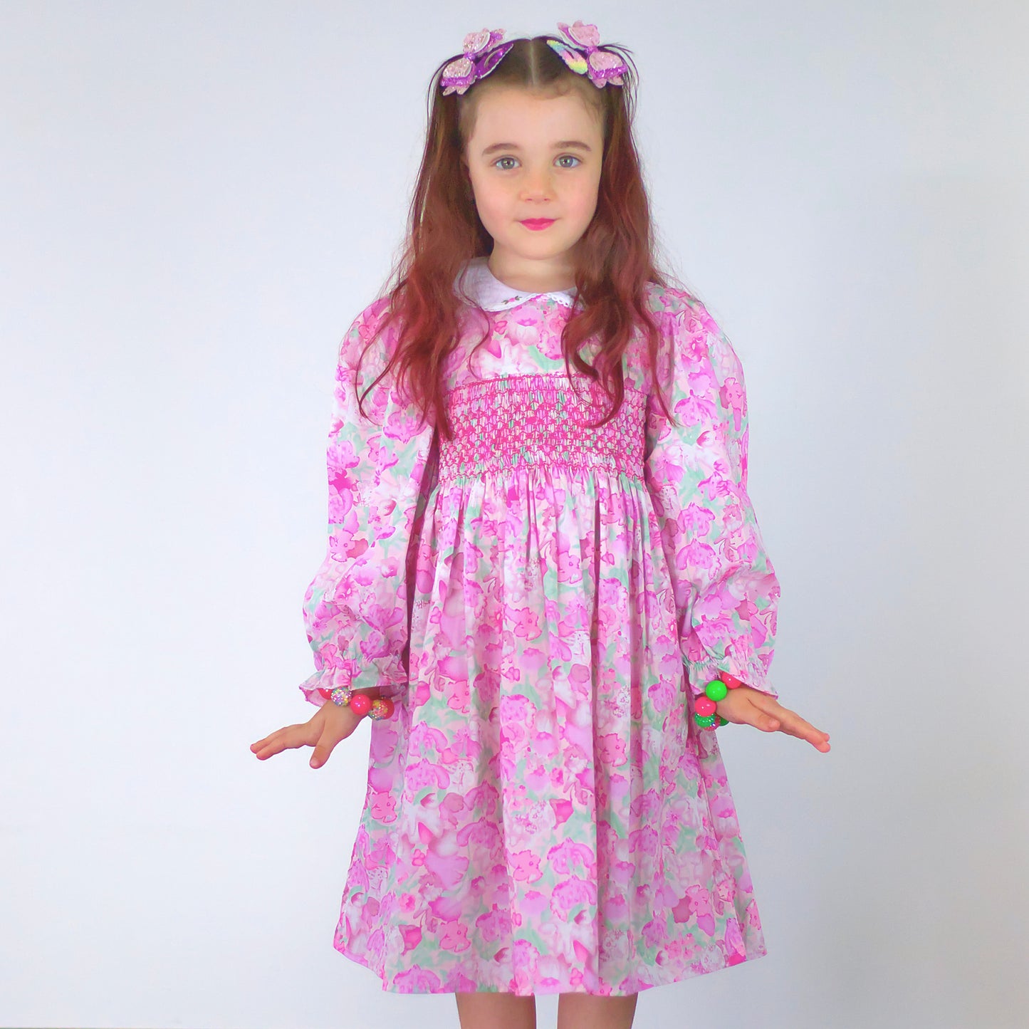 Pink Hand Smock Dress