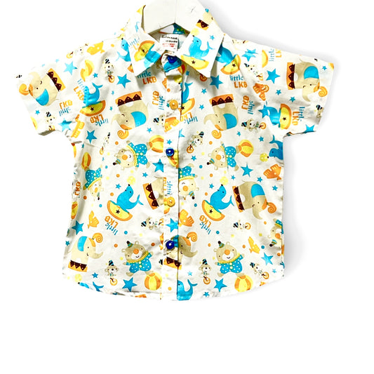 Circus print boys shirt