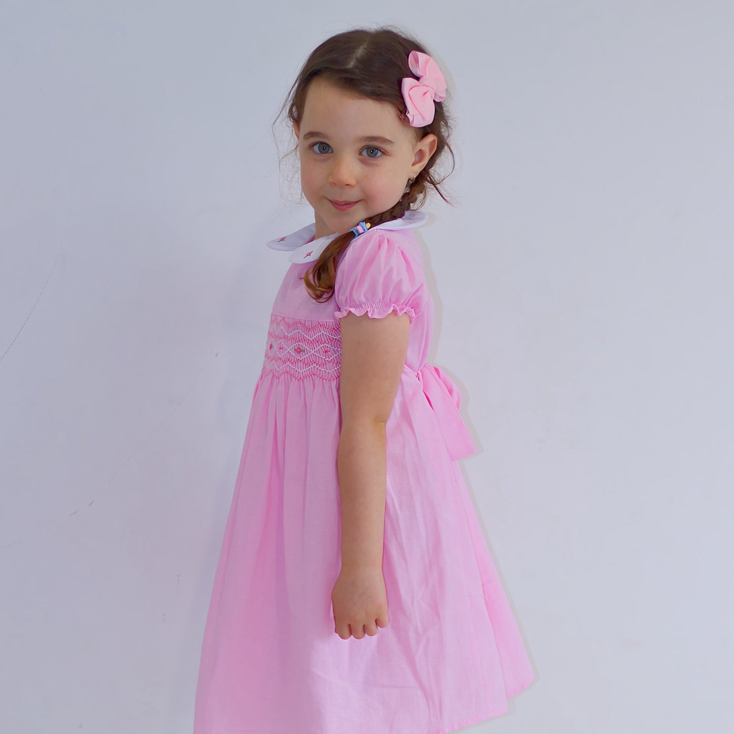 Pink Hand Smock Dress