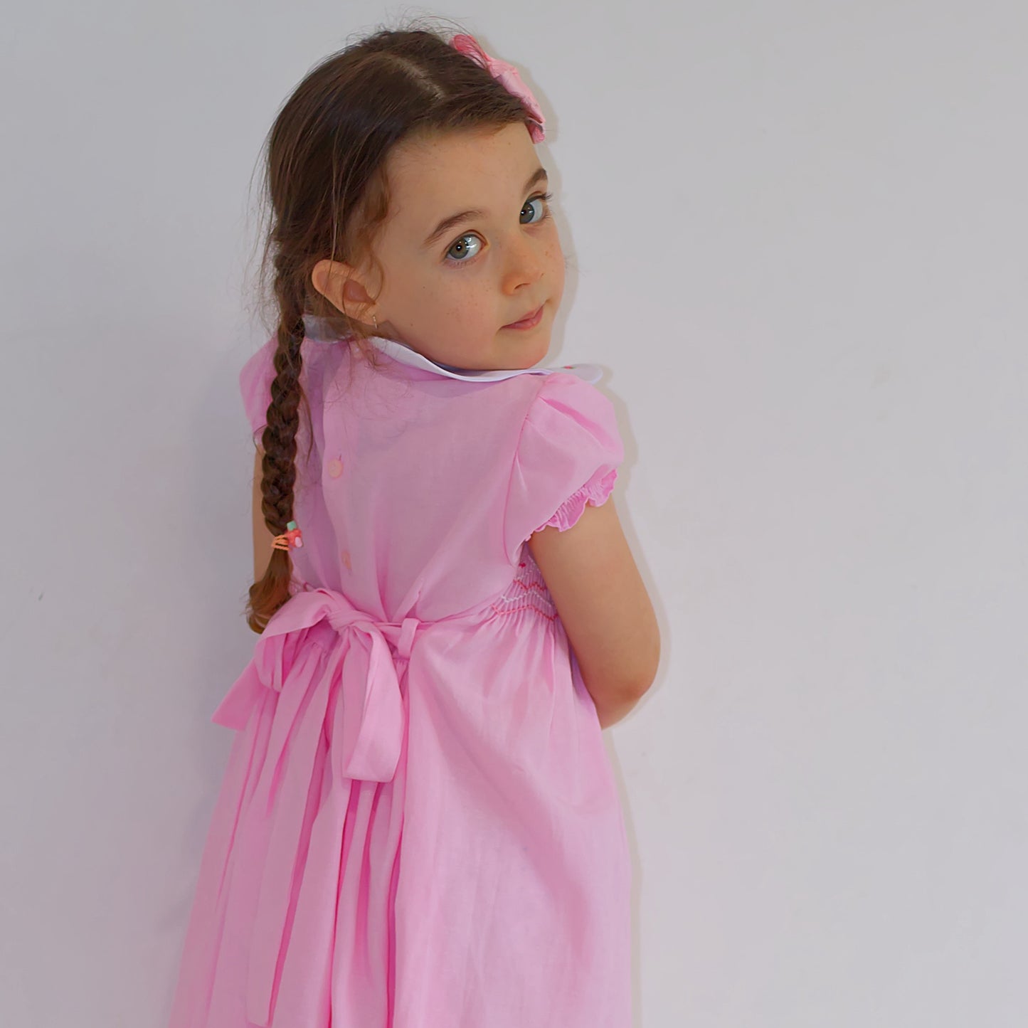 Pink Hand Smock Dress