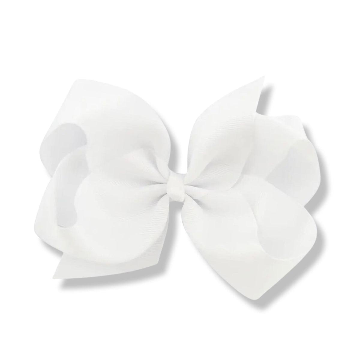 6-inch White Bow girls hair bow