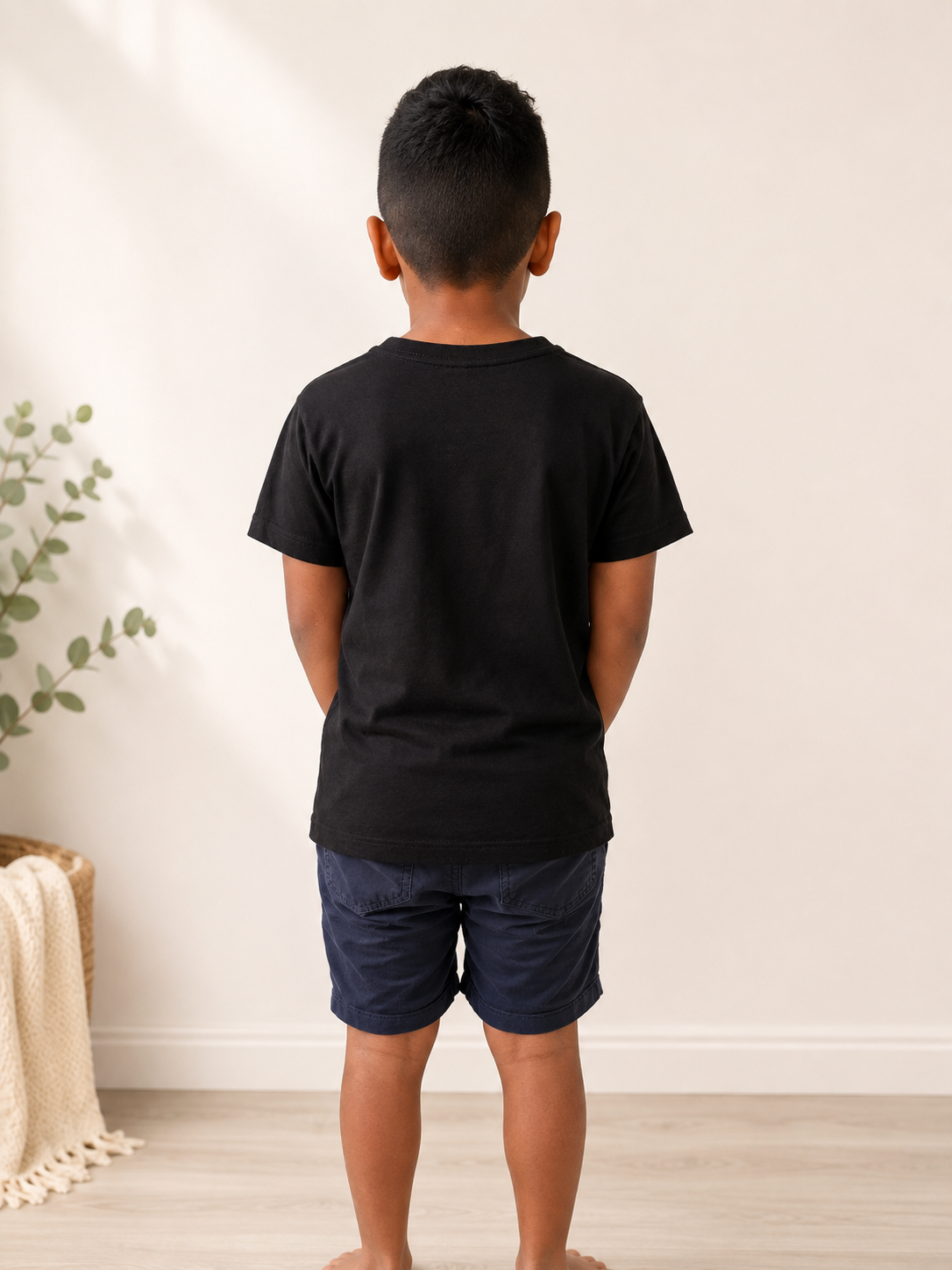 Daddy Superhero Black Boys T-Shirt