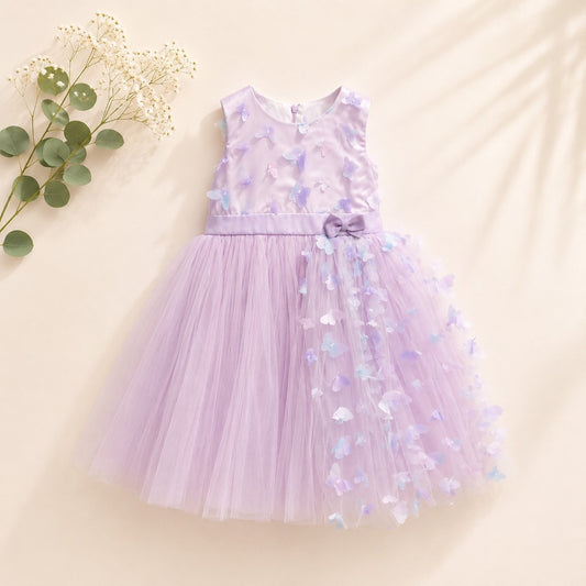 Lavender Butterfly Tulle Party Dress – Girls